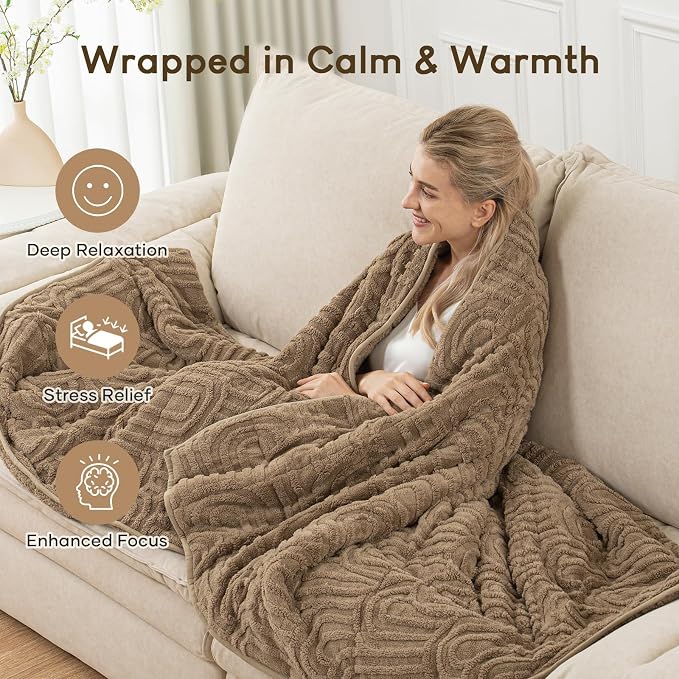 Cottonblue Jacquard Weighted Blanket - Image 6