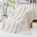 Super Fuzzy Soft Fleece Sherpa Weighted Blanket 15 lbs by EazfyPro