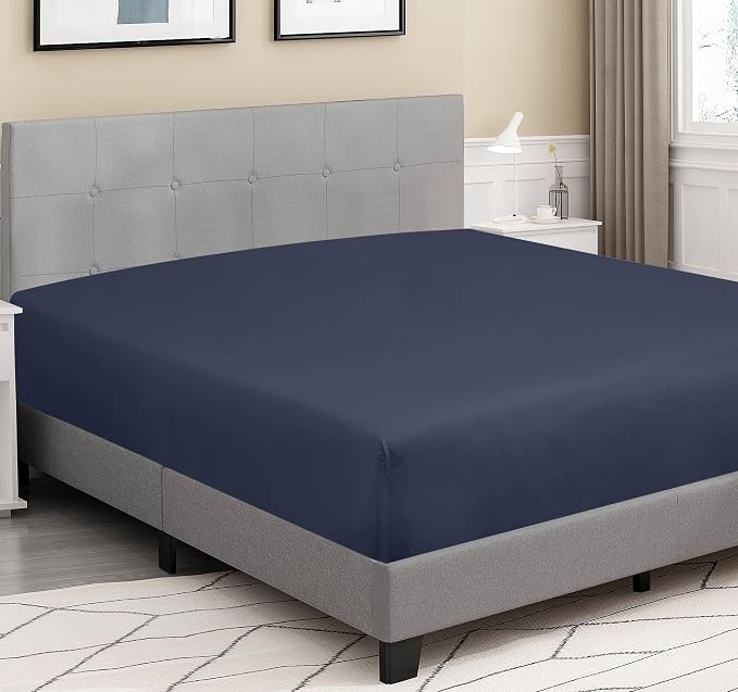 ROYALE LINENS 300 Thread Count 100% Long Staple Combed Cotton Fitted Sheet Full - Image 3