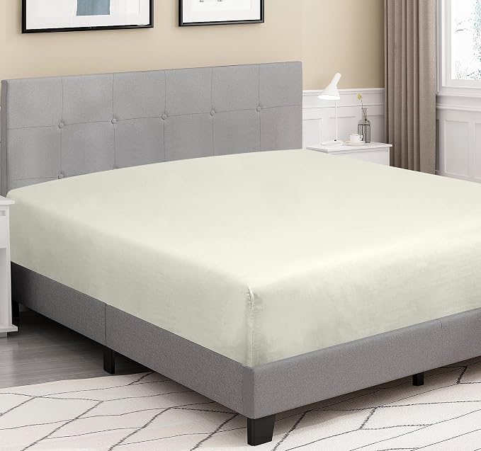 Royale Linens 300 Thread Count 100% Long Staple Combed Cotton Fitted Sheet - Image 2