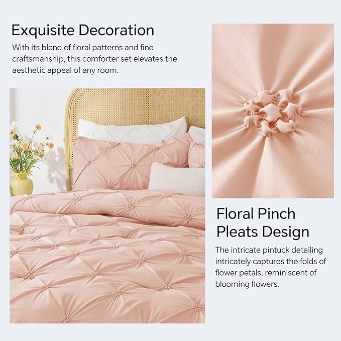BEDELITE Dusty Pink Queen Comforter Set - Image 4