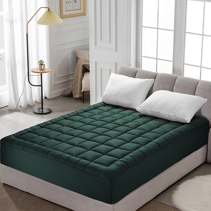 HYLEORY Twin XL Mattress Pad Quilted Fitted Mattress Protector Cooling Pillow - Image 7