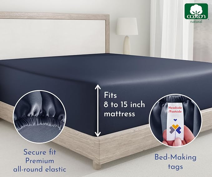 California Design Den 2 Pack XL Twin Fitted Sheet Only - Image 6