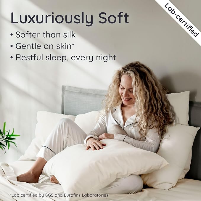 Bambaw 100% Viscose Derived from Bamboo Pillowcase Standard Size – Set of 2 - Image 4