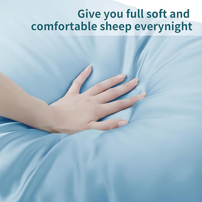 Bamboo Viscose Zippered Pillow Cases King Size Set of 2, 400 Thread Count - Image 4