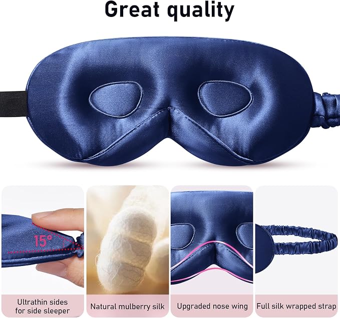 LitBear 100% 22 Momme Mulberry Silk Sleep Mask - Image 6