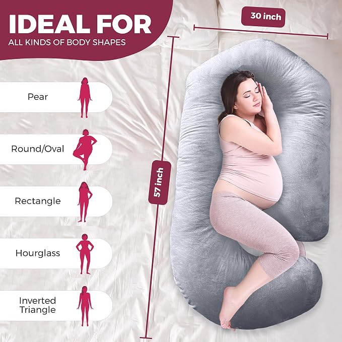 PILLANI Pregnancy Pillows for Sleeping – 57-Inch Maternity Pillow for Pregnant - Image 4
