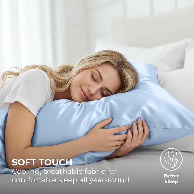 Pure Bedding Satin Pillowcase 2 Pack - Image 3