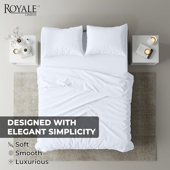 Royale Linens 100% Organic Cotton Full 2 Pack Flat Sheet Only - Image 5