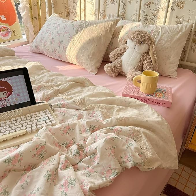 mixinni Vintage Floral Duvet Cover Set - Image 6