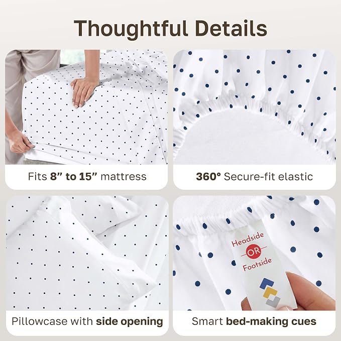 California Design Den Soft 100% Cotton Twin XL Sheet Set, 400 Thread Count Good - Image 5