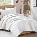 Comfort Spaces Kienna Quilt Set- Double Sided Stitching Design Summer Blanket by ComfortSpaces