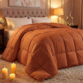 Utopia Bedding Queen Comforter Duvet Insert, Quilted Burnt Orange Comforter by UTOPIABEDDING