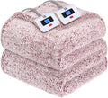 Sealy Electric Blanket Queen Size, Dual Control Soft Sherpa Heated Blanket by Sealy