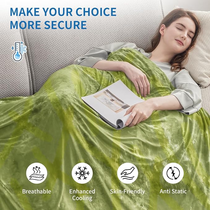Guohaoi Cooling Throw Blanket for Hot Sleepers, Decortive Tie Dye, Arc-Chill - Image 3