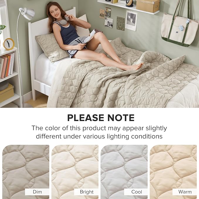 Comfort Spaces Twin Quilt Set Modern Reversible Ogee Coverlet Twin Bedding Set - Image 8