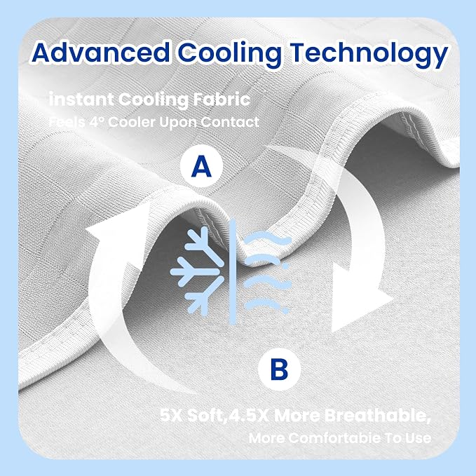 Topcee Cooling Blanket Throw- 50"x60" Summer Cooling Throw Blanket - Image 5