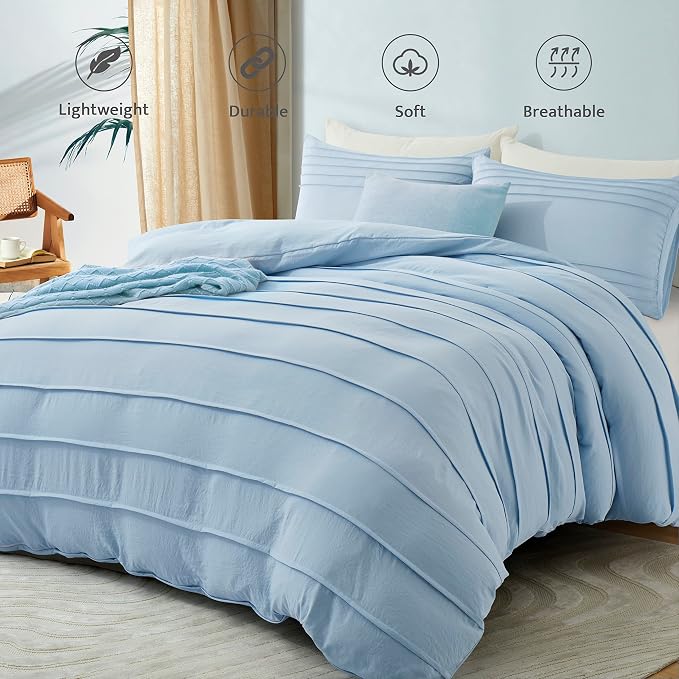 Oli Anderson Airy Blue Duvet Cover Queen Size - Image 2