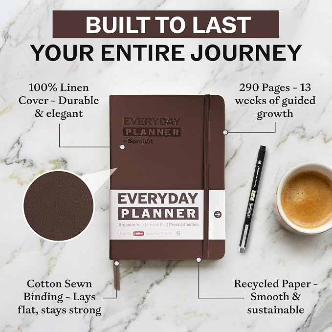 Undated Daily Planner | 90 Day Daily & Weekly Productivity Journal - Image 3
