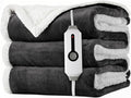 LaffyLo Heated Throw Blanket 50 x 60, Fast Heating Electric Blanket, Dual-Sided by LAFFYLO