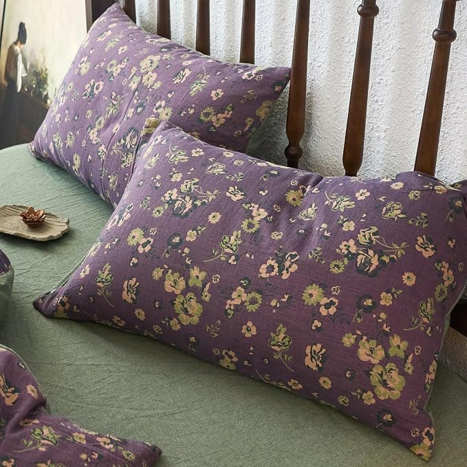 mixinni Vintage Floral Duvet Cover Queen Set - Image 6