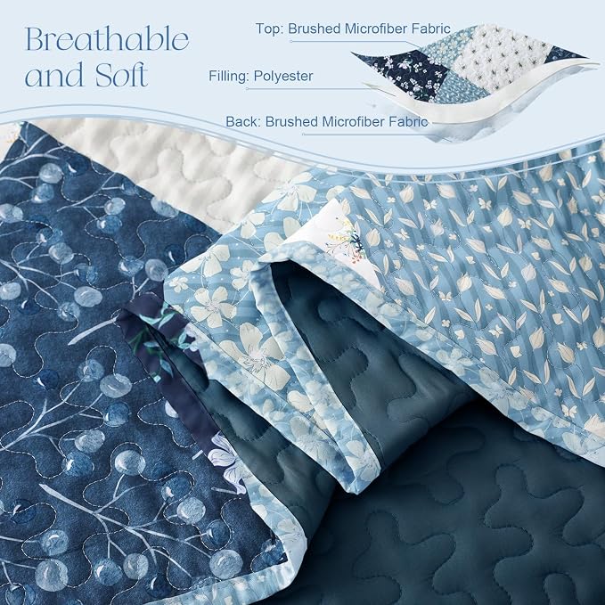 Exclusivo Mezcla Reversible Boho Quilts Queen Size - Image 4