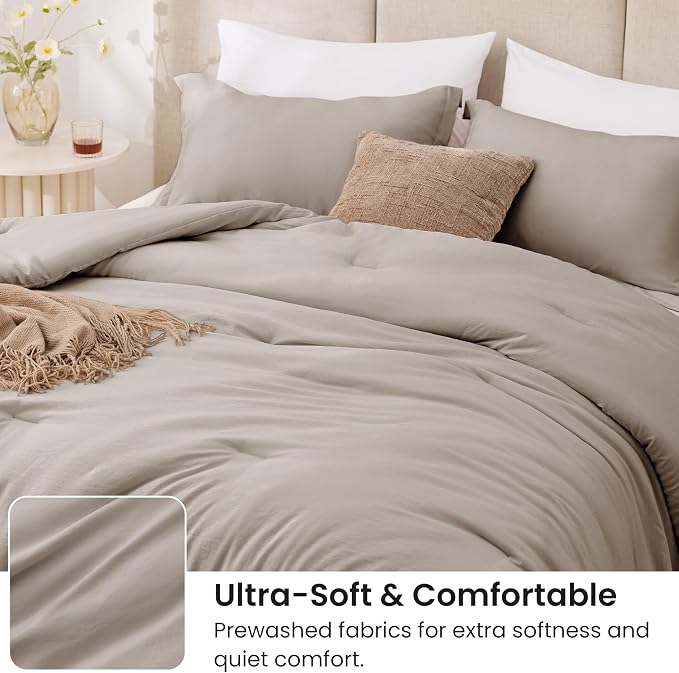 Love's cabin Burlwood Full Comforter Set, 3-Piece Prewashed Bed Set - Image 4