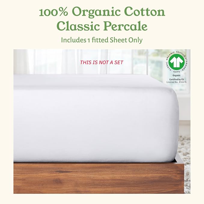 California Design Den California King Fitted Sheet Only, 100% Organic Cotton - Image 4