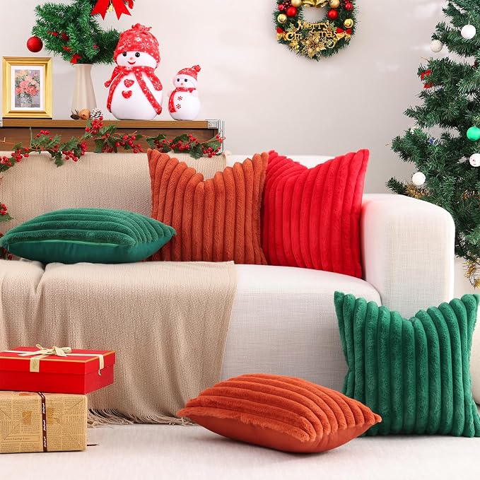 Pallene Faux Fur Plush Lumbar Throw Pillow Covers 12x20 Set of 2, Luxury Soft - Image 6