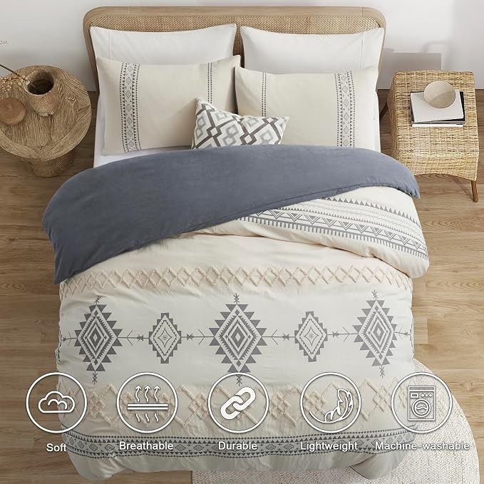 Oli Anderson Boho Duvet Cover Set Queen Size, Durable and Super Soft Duvet - Image 6