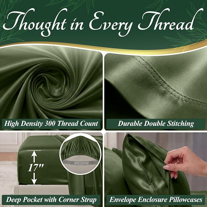 DECOLURE 100% Viscose Derived from Bamboo Sheets King Size - Image 4