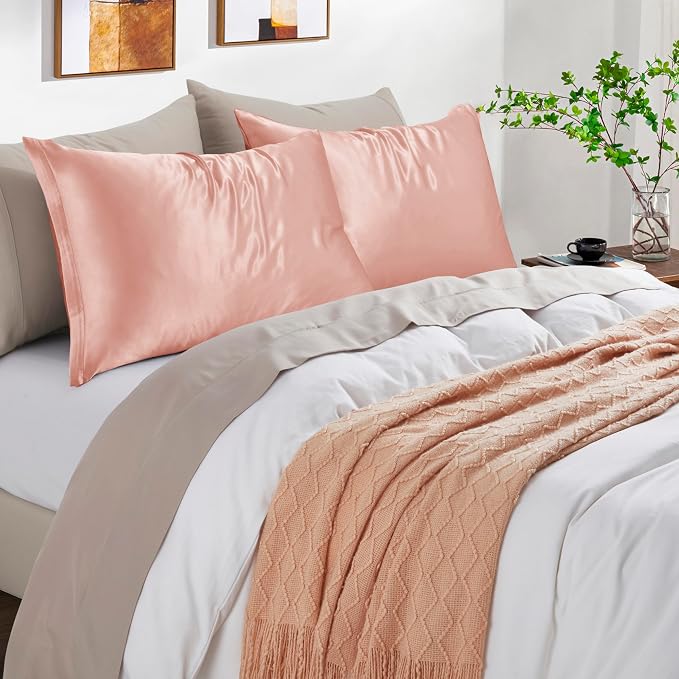 Rose Gold Satin Pillowcases - Image 2