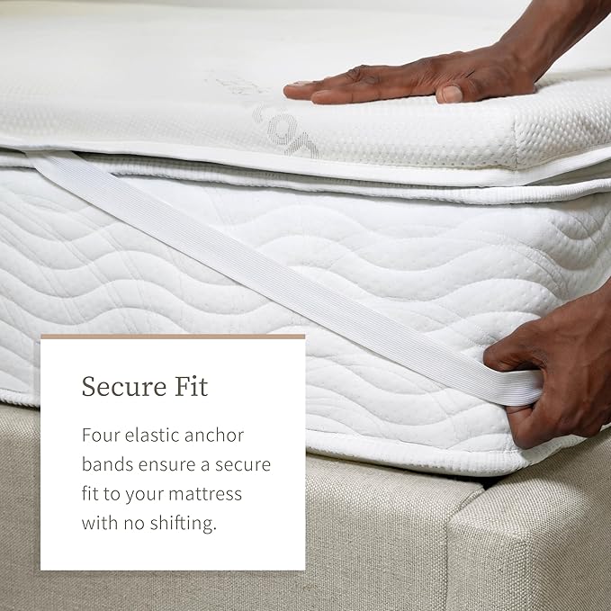 Saatva Graphite Memory Foam Mattress Topper - Image 4