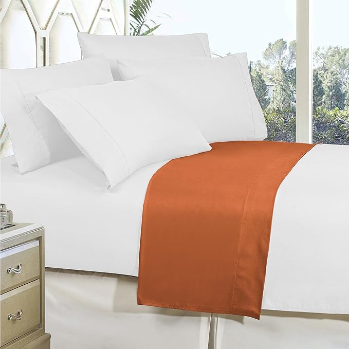 Elegant Comfort Premium Hotel Quality 1-Piece Flat Sheet, Luxury and Softest - Image 3