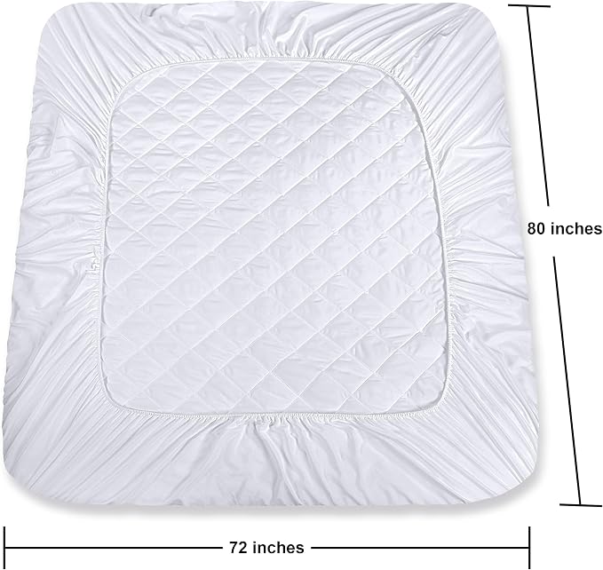 Utopia Bedding Quilted Fitted Mattress Pad RV King Size Elastic Fitted Mattress - Image 4