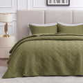 Love's cabin Quilts for Queen Bed Olive Green Bedspreads Bedding Set by Lovescabin