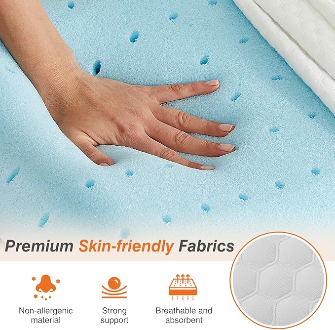 DUMOS Memory Foam Pillows for Sleeping 2 Pack, Bed Pillows for Adults - Image 2