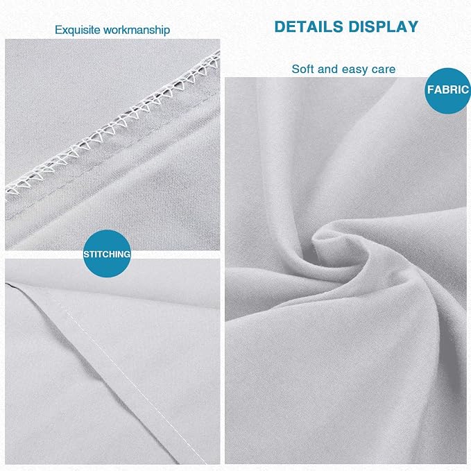FLXXIE King Pillow Cases Set of 2, Soft Microfiber Pillow Covers - Image 2