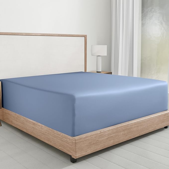California Design Den Twin XL Fitted Sheet Only, Soft 100% Cotton Sateen by CaliforniaDesignDen
