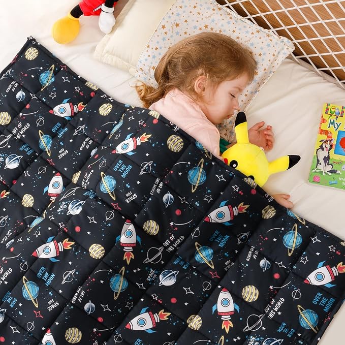 Sivio Weighted Blanket 5lbs, Universe Cooling Weighted Lap Blanket, Breathable by Sivio