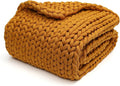 YnM Knitted Weighted Blanket, Handmade Chunky Knitted Design, Soft and Cozy by YNM