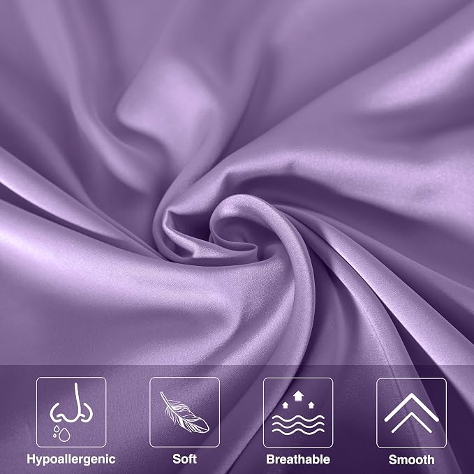 Mulberry Silk Pillowcase for Hair and Skin, King Size Cooling Silk Pillow Case - Image 2