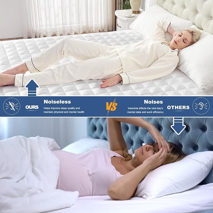 GRT Waterproof Mattress Pad Full, 100% Waterproof Quilted Fitted Mattress - Image 4