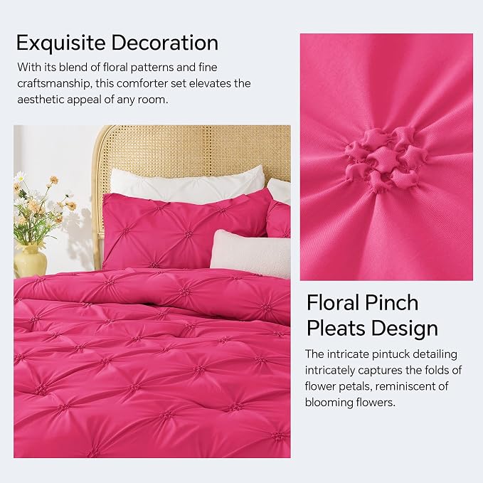 BEDELITE Hot Pink King Size Comforter Set - Image 4