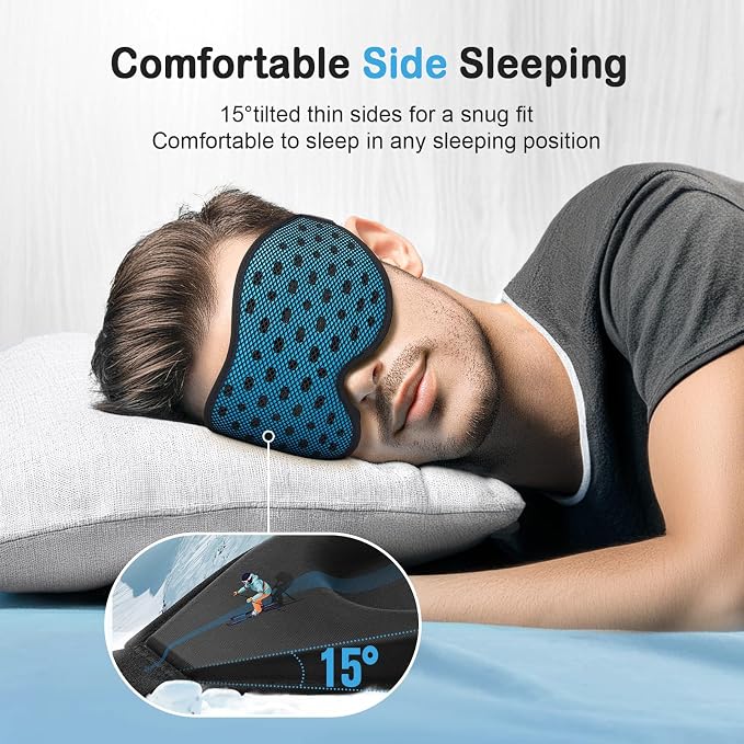 LitBear Breathable Sleep Mask, 3D Eye Mask Sleep - Image 3