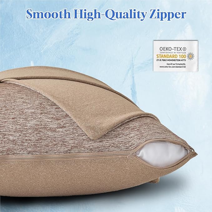 CHOSHOME Cooling Pillow Cases Zipper Pillow Covers Q-Max > 0.45 Zippered - Image 6