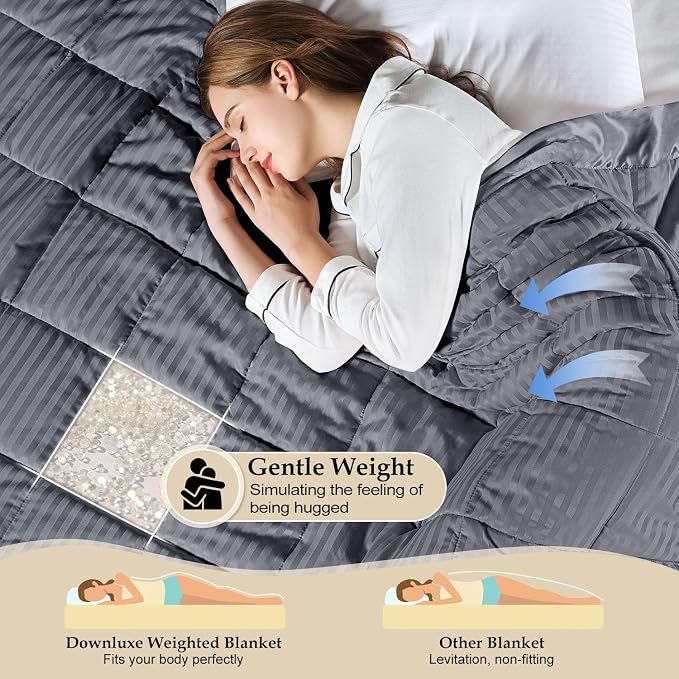 downluxe Weighted Blanket Queen Size, 15 lb Weighted Blanket - Image 3