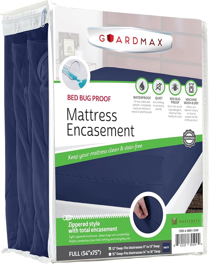 Guardmax Jersey Knitted Full Zippered Mattress Encasement by Guardmax