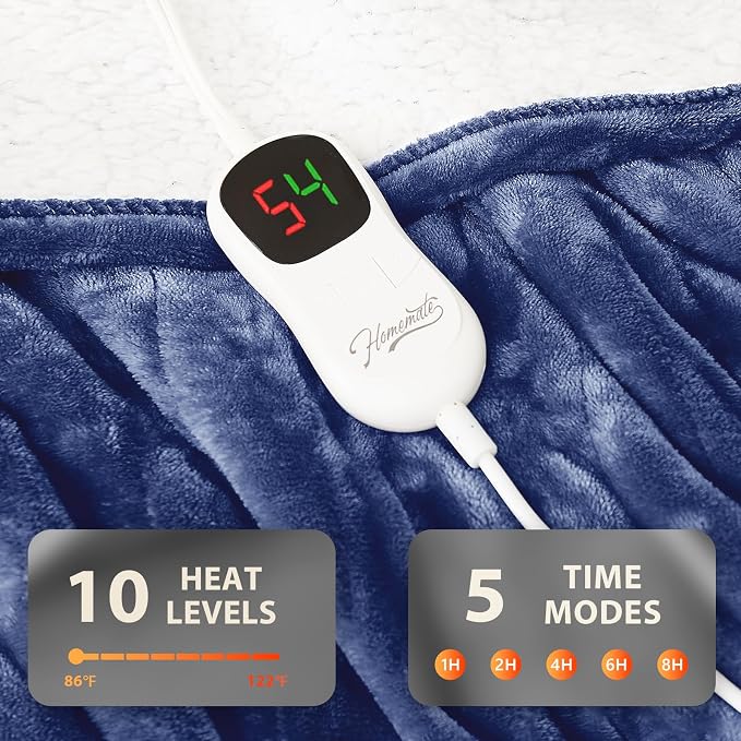 Homemate Electric Heated Blanket Full - Image 4
