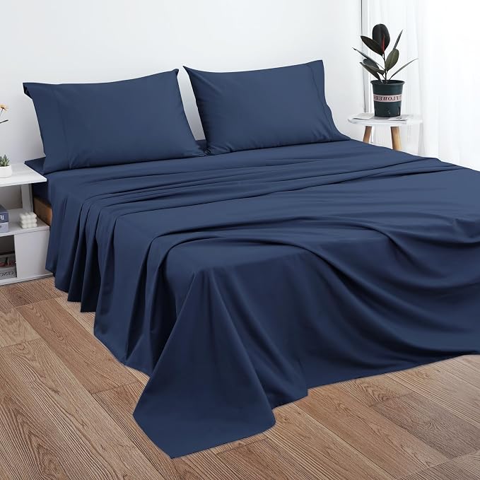 Cotton Cal King Flat Sheet Only, 600 Thread Count 100% Egyptian Cotton Top - Image 7